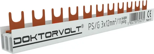 3P Phasenschiene Gabel 11-polig 12mm? PS/G Schiene Sammelschiene 80A DV