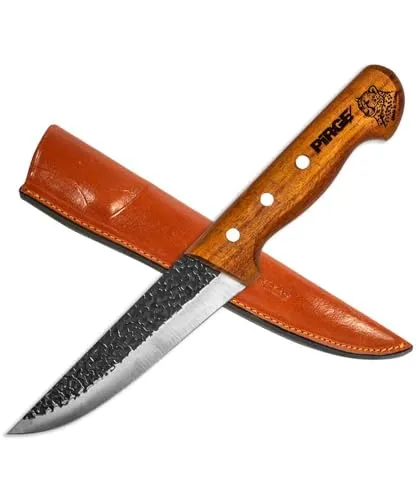Pirge Elite Handgeschmiedet Schlachtermesser mit Lederscheide 14.5 cm Metzgermesser