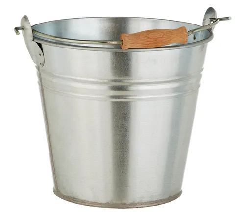 Dehner Blumentopf Zinkeimer mit Henkel, silber in silber von DEHN