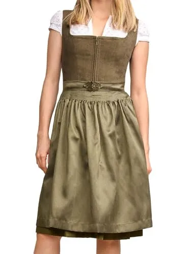 Krüger Dirndl Evi 60cm – Elegantes Cord-Dirndl mit Schürze - Stylisches Dirndl von Krüger in 60cm Länge, ideal für festliche Anlässe. Mit praktischen Taschen und Reißverschluss für bequemen Sitz. Perfekt für Trachtenfeste und besondere Events!