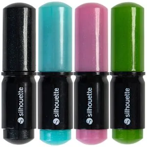 Silhouette Plotterstift Sketch Pens Glitter, Glitzereffekt-Farben, 0.5 mm, fein, 4 Stück