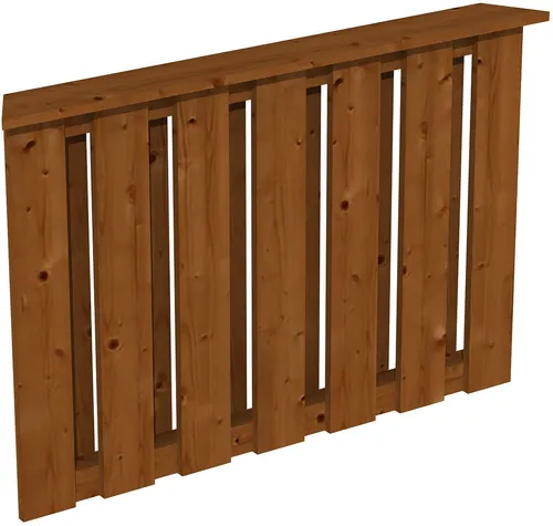 Skanholz Brüstungsgeländer Deckelschalung 120 cm - Brüstungsgeländer aus Douglasie, wetterfest und pflegeleicht. Ideal für SKAN HOLZ Pavillon Colmar 1. Schützt vor Umwelteinflüssen und bietet natürliche Optik.