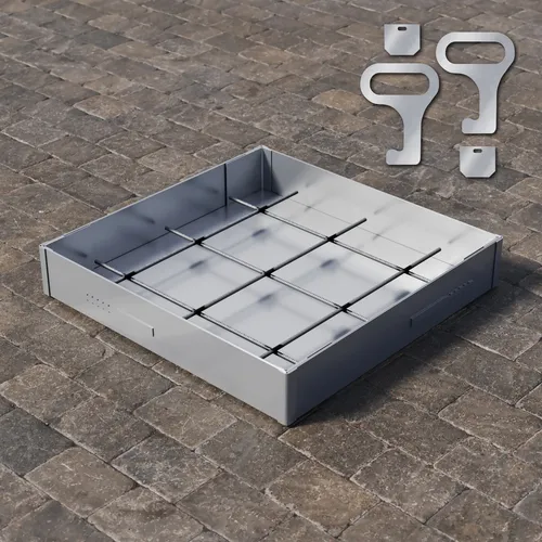 Schachtabdeckung Edelstahl Schachtdeckel Revisionsschacht 1000x1000x50 EN-124