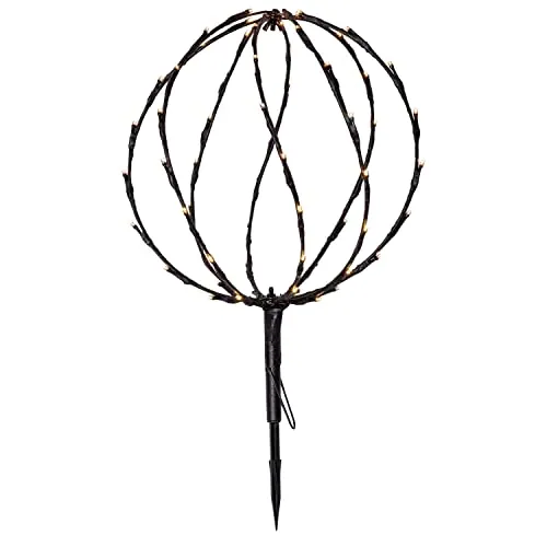 Batterie Dekoration Sphere 30 cm - LED-Dekokugel mit Timer und warmweißem Licht, ideal für stimmungsvolle Gartenakzente