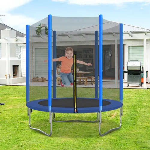 Kindertrampolin, Trampolin-Set für den Innen- und Außenbereich, 6ft verzinktem Stahl Runde Garten Trampolin, Kinder-Trampolin für Geburtstag