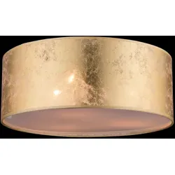 Globo Deckenleuchte 15187D, Gold, 40 cm Textilschirm - Lampen & Leuchten: Stilvolle Deckenleuchte in Gold mit großem Textilschirm für stimmungsvolles Licht und elegantes Ambiente.