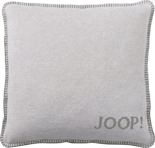 JOOP! Kissen Uni-Doubleface 50x50cm - Exklusives Dekokissen in Silber-Jade, gefertigt aus hochwertiger Baumwollmischung und mit kuschelweicher Oberfläche. Ideal für stilvolle Wohnräume und bequem durch versteckten Reißverschluss.