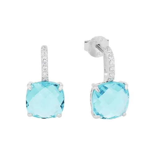 Amor Paar Ohrstecker Blauer Solitär, 9220175 von Amor