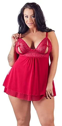 Cottelli Curves Babydoll -27412293081 Babydoll Rot 4XL in rot von Cottelli Curves