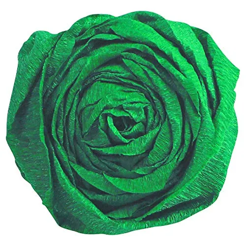 Clairefontaine 903074C Packung mit 10 Bögen Krepppapier, 2,5 x 0,5m, ideal für kreativen Hobbies, 1 Pack, flaschengrün