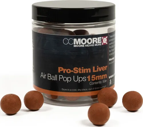 CCMoore Pro-Stim Liver Air Ball Pop Ups 15mm Boilies Karpfen Köder Auftreibend