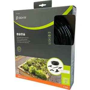 GEKA Micro-Drip-System Set für Gemüse- und Blumenbeet, 17.0111.8 - Bewässerungssystem für gleichmäßige und wassersparende Bewässerung von bis zu 30m Pflanzenreihe. Inklusive selbstreinigendem Tropfrohr und umfangreichem Zubehör für einfache Installation.
