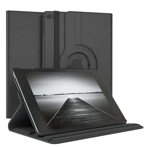 EAZY CASE - Tablet Hülle für iPad mini 5 Schutzhülle 7.9 Zoll Smart Cover Tablet Case Rotationcase zum Aufstellen Klapphülle 360° drehbar mit Standfunktion Tasche Kunstleder Schwarz