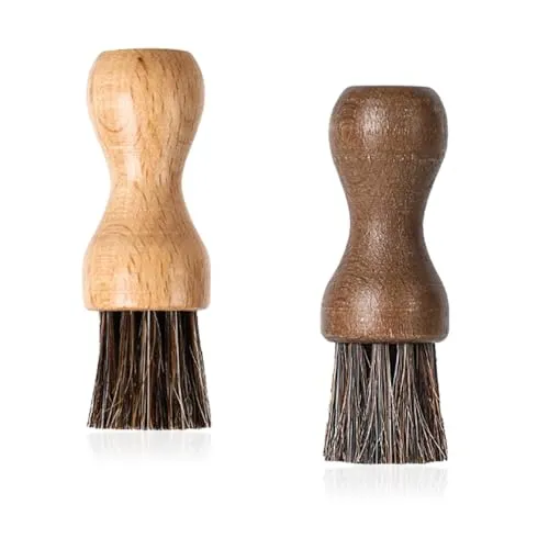 YZROHYI Gemüsebürste Holz Naturborsten,Spülbürste Holz Kartoffelbürste,Pilzbürste Champignonbürste Küche,Pilzpinsel Naturborsten Bürste Haushalt,Obstbürste Gemüsebürste Rund,Spülbürste Nachhaltig