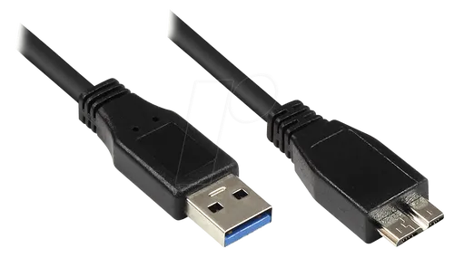 Good Connections USB3.0 Kabel A-Micro B schwarz 0,2m
