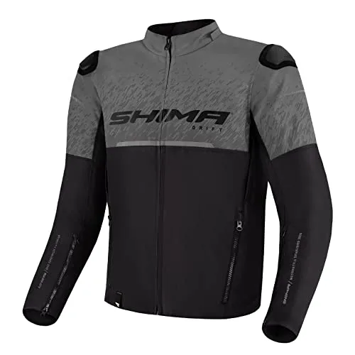 SHIMA DRIFT Motorrad Jacke Herren mit Protektoren - Schutzjacke für Motorradfahrer, leicht und atmungsaktiv mit Wabenstruktur Protektoren für Rücken, Schulter und Ellbogen. Zusätzliche Taschen und reflektierende Einsätze für mehr Sichtbarkeit.