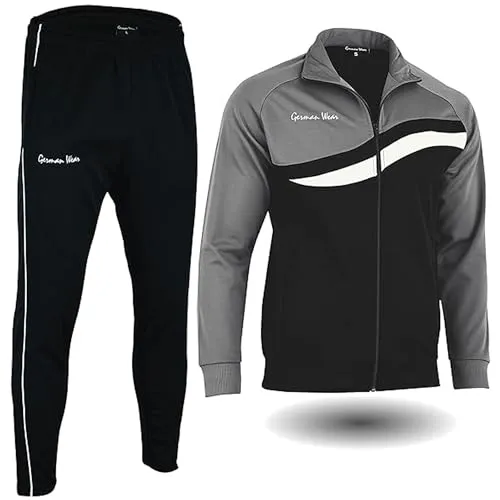 German Wear STRIKER Herren Trainingsanzug – Doppellagig und bequem - Hochwertiger Herren Trainingsanzug von German Wear, ideal für Sport und Freizeit. Der doppellagige Stoff sorgt für optimalen Tragekomfort und Bewegungsfreiheit beim Training.