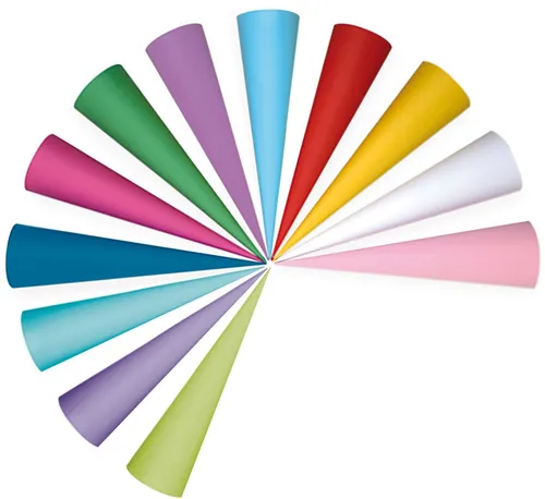 Schultüte Basteltüte Buntkarton 70 cm sortiert