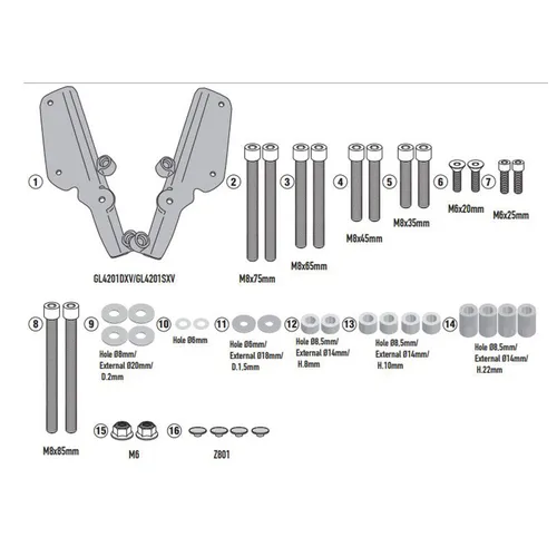 GIVI Topcase Träger für Monokey oder Monolock Koffer