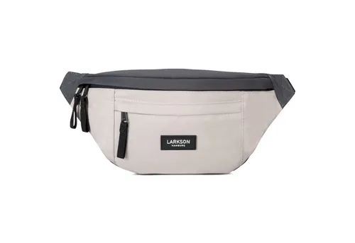 LARKSON Gürteltasche Ole - Wasserabweisende Bauchtasche für Damen und Herren - Gürteltasche in Sand-Grau mit großem Fach, ideal für Outdoor-Aktivitäten und Reisen. Hergestellt aus recyceltem Material, wasserabweisend und praktisch für jeden Anlass.