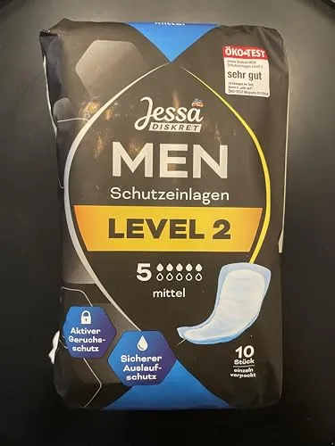 Produktbild Jessa Diskret Einlagen Inkontinenz Men Level 2 Mittel Auslaufschutz, 10 St
