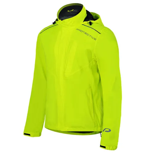 Protective Regenjacke P-Rain II - Neon Yellow, Größe 3XL - Funktionsjacken mit verschweißten Nähten und Netzfutter, idealer Schutz gegen Wind und Regen für Outdoor-Aktivitäten.