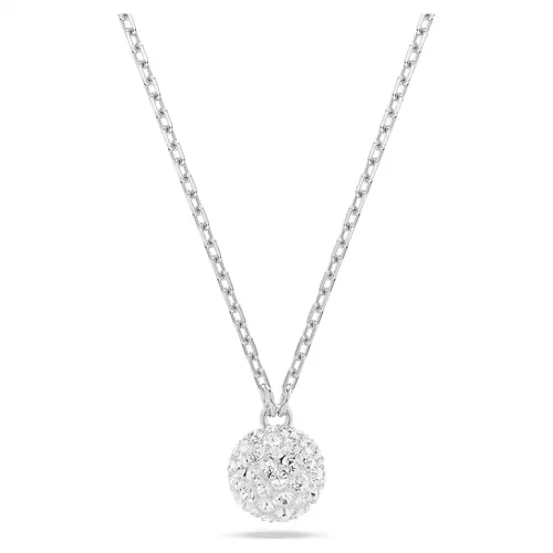 Swarovski Dextera Halskette mit Anhänger für Damen - Elegante Damenkette aus rhodiniertem Metall mit funkelndem Kristall-Pavé, ideal für jeden Anlass und perfekt, um jedem Outfit Glanz zu verleihen.
