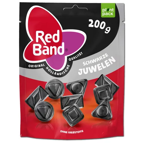  Red Band Schwarze Juwelen Lakritz 200g Beutel 7,85€/1kg