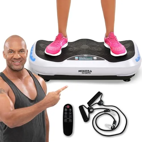 Miweba Sports Fitness 4D Wave Vibrationsplatte MV300 (Weiß)