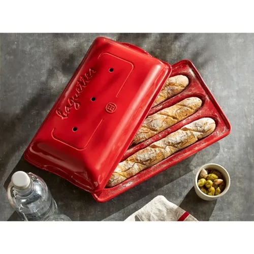 Emile Henry Baguettes Set Grand Cru/Rot