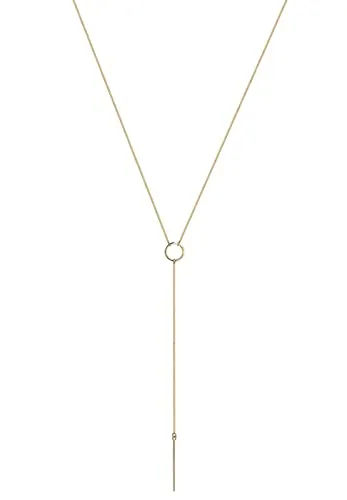Elli Halskette Damen Y-Kette Geo Minimal in 925 Sterling Silber Vergoldet - Elegante Y-Kette aus 925 Sterling Silber, vergoldet für stilvolle Akzente. Handgefertigt und anlaufgeschützt, ideal für jeden Anlass und als besonderes Geschenk.