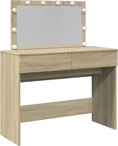 vidaXL Schminktisch mit LED-Beleuchtung und Spiegel