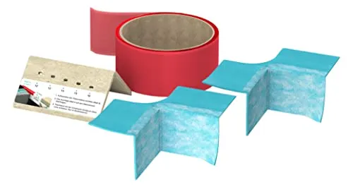 Mepa Ergänzungs-Set 180049 für Wannenabdichtband Aquaproof 3D T-Ecke - Sanitärinstallation, ideal zur Abdichtung von Wannenrändern mit vorgeformten Dichtecken und Trennband für perfekte Anpassung an Fliesenaufbauhöhe.