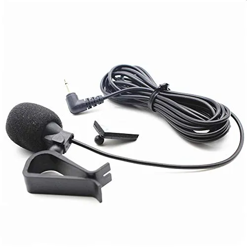 Saidbuds 2,5 mm externes Mikrofon mit 3 m Montagekabel Mic für Auto- und Fahrzeughaupteinheit mit Bluetooth-fähigem Stereo, Radio, GPS und DVD