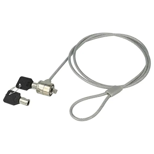 vhbw Kensington Lock für Laptop Notebook - Kabelschloss mit Zwei Schlüsseln, 1,2 m
