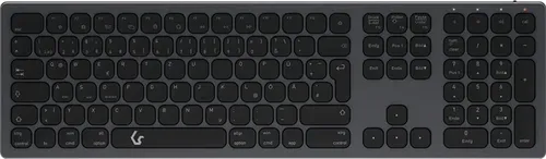 KeySonic KSK-8023BTRF - Kabellose Bluetooth-Tastatur für Windows, macOS und Android mit 13 Multimedia-Tasten, 8m Reichweite und 120 Stunden Akku-Laufzeit