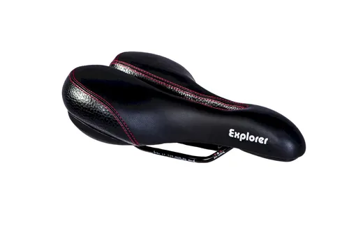 P&P Trekking Sattel Explorer Trekking - Fahrradsattel in Schwarz, ergonomisches Design für hohen Komfort auf langen Strecken mit optimaler Unterstützung.