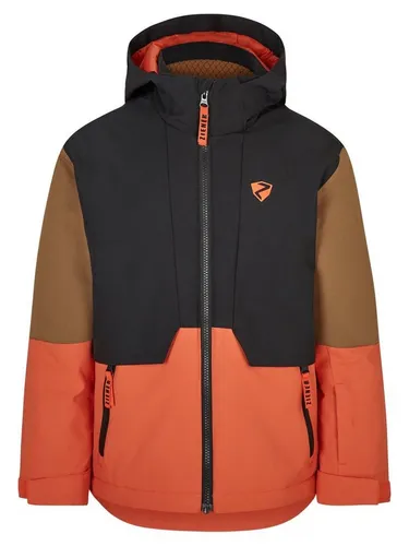Ziener Kinder Skijacke AZAM brunt orange 164 - Unisex Kinder Skijacke in Größe 164, kombiniert Funktionalität mit stylischem Design, ideal für den Wintersport.
