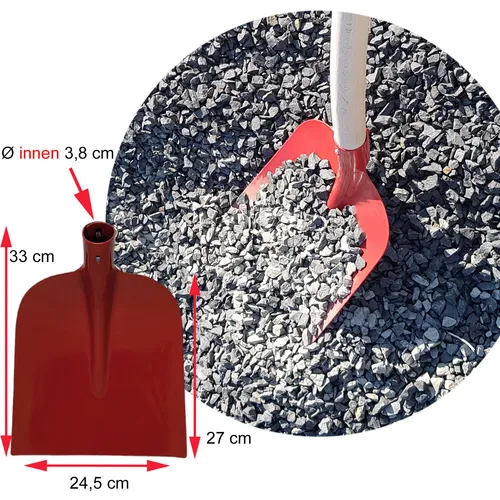Holsteiner Schaufel Stahl rot Garten Sand Erde Graben Schaufelblatt ohne Stiel