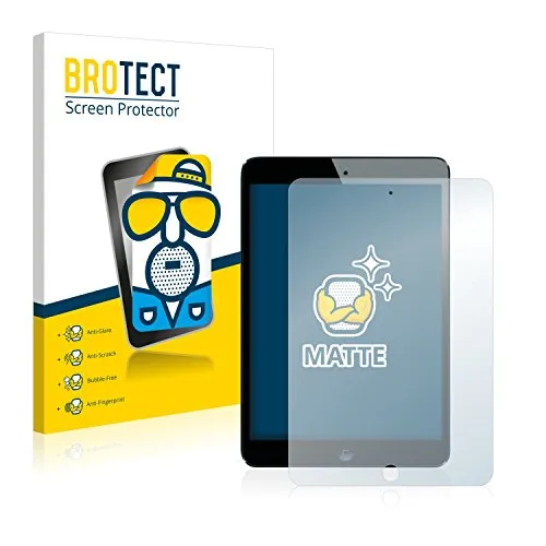 BROTECT Entspiegelungs-Schutzfolie für Apple iPad Mini/Mini 2 (2 Stück) Matte Displayschutz-Folie, Anti-Reflex, Anti-Fingerprint