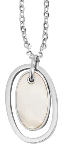 AKZENT Kette mit Anhänger Delmon Edelstahl silber, Damen Kette mit AnhÃ¤nger