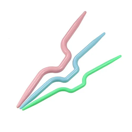 Zopfmusternadeln 3er-Set aus Kunststoff Stricken Maschenhalter Stärke 3, 4 und 5 mm