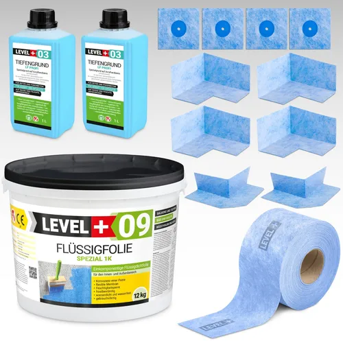 Dicht-set Duschabdichtung und Badabdichtung 12kg - Dichtmaterialien für Badezimmer und Dusche, schimmelresistent und wasserdicht, ideal für zuverlässige Abdichtung.