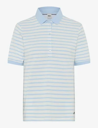 Brax Damen Polo Style CLEO bleu, hellblau, Gr. 42 - Elegantes Piqué-Poloshirt aus einem bequemen Baumwoll-Mix, ideal für den Alltag oder entspannte Freizeitaktivitäten.