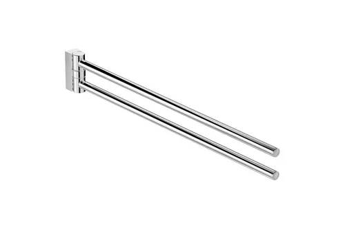 CHRIS BERGEN Doppelhandtuchhalter, schwenkbar in silber von CHRIS BERGEN