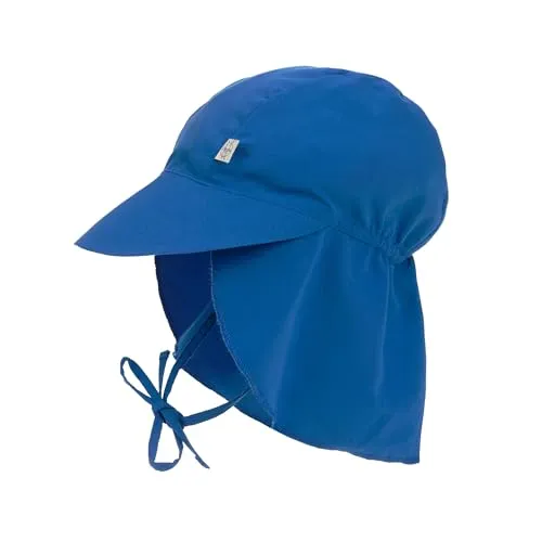 Lässig Unisex Baby Extra Langem Nackenschutz Sonnenhut, blau, 43-45