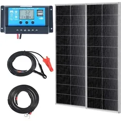 VEVOR 200W Solarpanel 2er-Set mit Laderegler