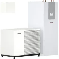Stiebel Eltron Wärmepumpen-Set WPL-A 07.2 W Plus HK 230 + HSBC 300, 7,09 kW, R290, signalweiß