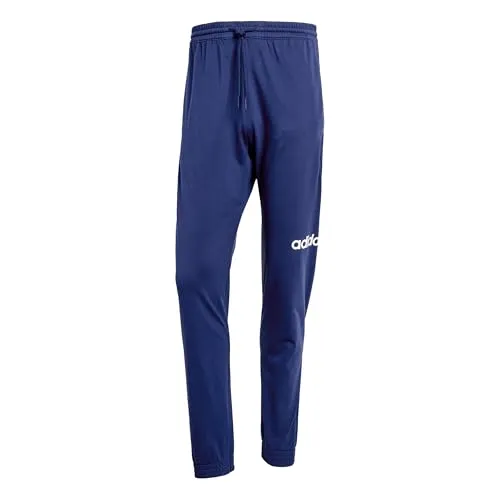 adidas Herren Essentials LINEAR Single Jersey Pant XL - Trainingsbekleidung mit regulärem Schnitt, Kordelzug und elastischen Bündchen für optimalen Tragekomfort. Hergestellt aus 74 % Baumwolle und 26 % recyceltem Polyester.