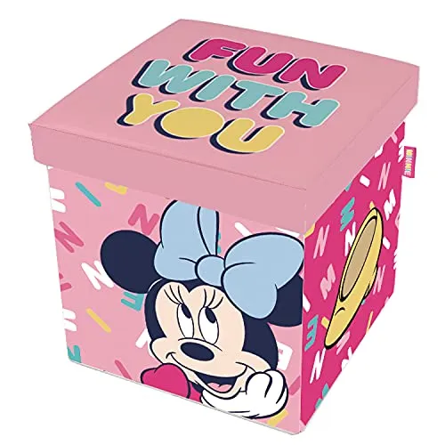 ARDITEX WD14424 Textilsitz, faltbar, 30 x 30 x 30 cm, von Disney-Minnie